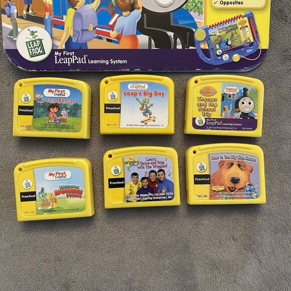 My First Leap Pad Game & Book Lot Of 6 Games And 7 Books Dora Thomas Wiggles Tad - Picture 2 of 9
